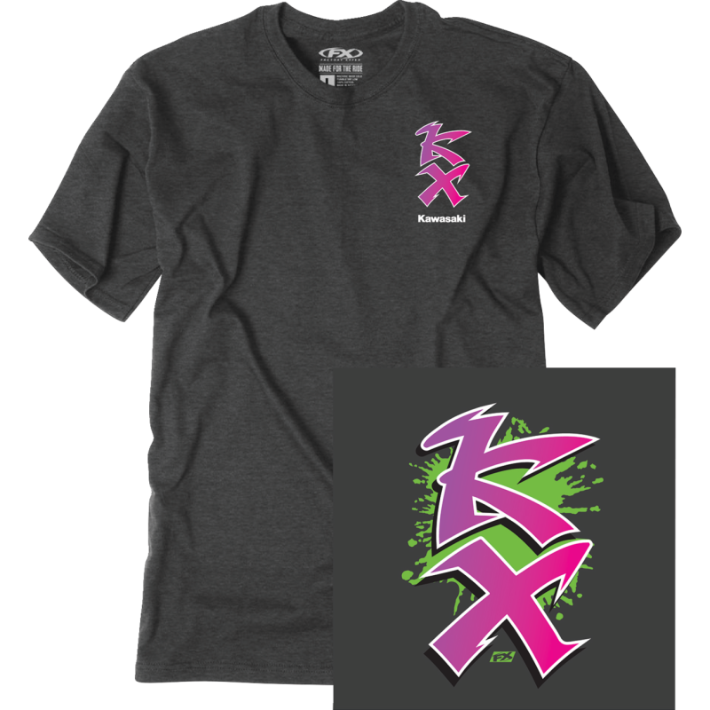 TEE KAWASAKI RETRO KX HTHR CHR 2X