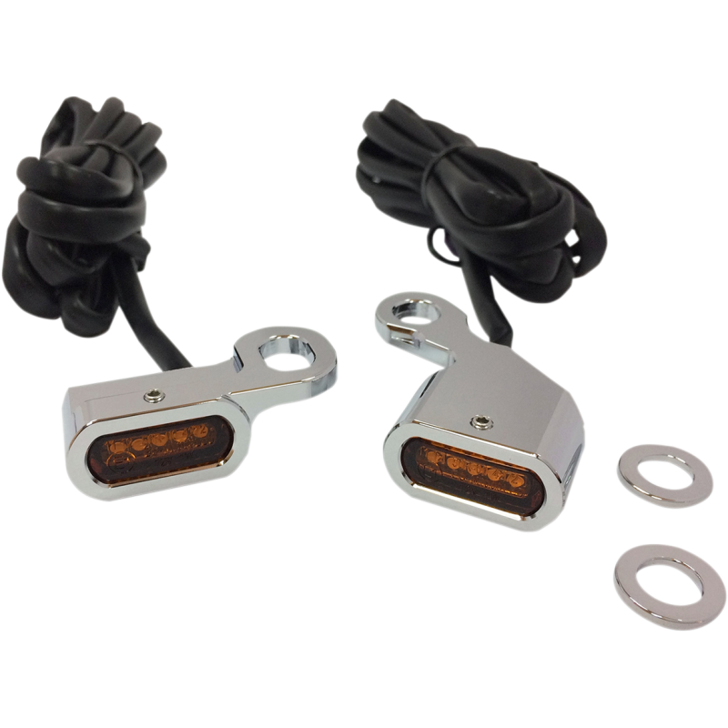 96-14 S/TAIL LED H/B MRKR LIGHTS CHR AMBR PR