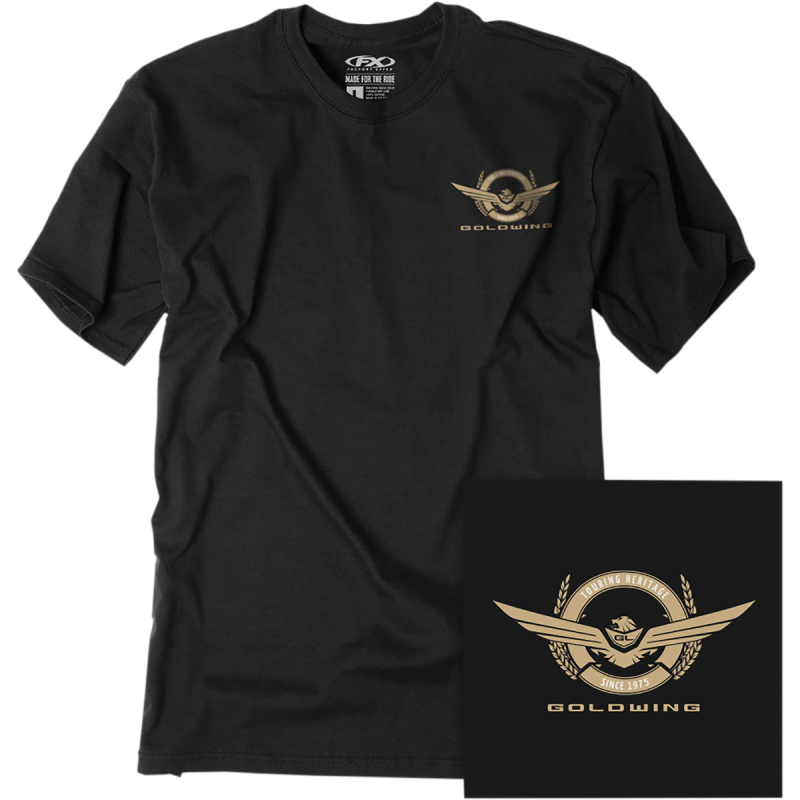 TEE GOLDWNG BADGE BK 2X