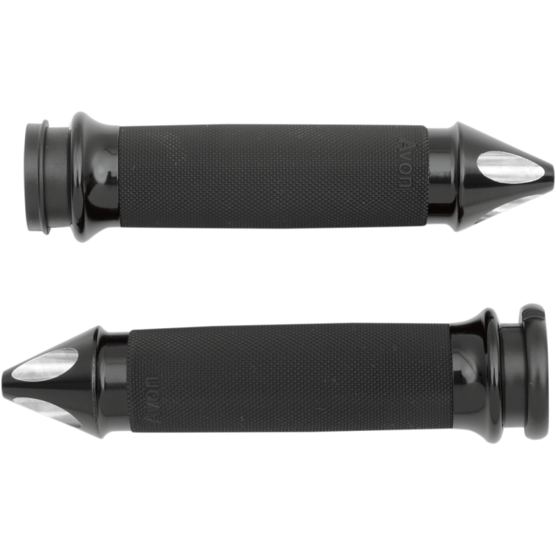 08-19 FLHT CUSTOM SPIKE GRIPS BLK AVON