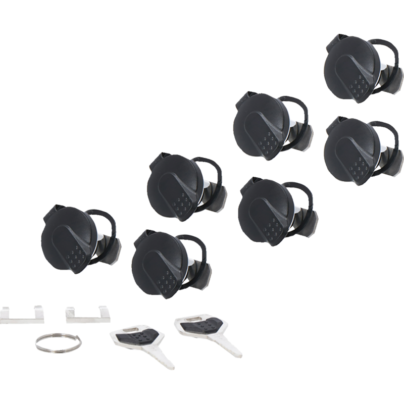 TRAX LOCK SET 7 MATCHING LOCKS 2 KEYS SIMULTANEOUS LOCKING