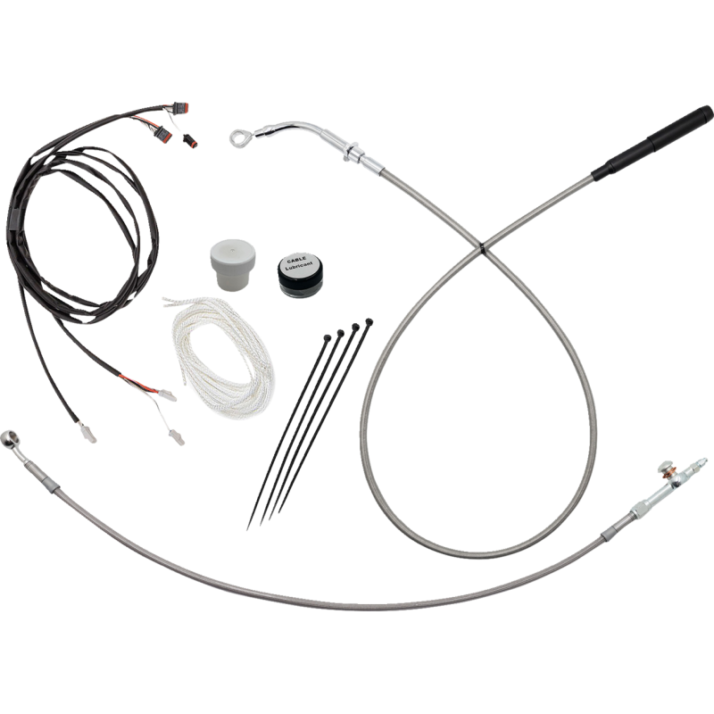 EZ Install Kit - 12" Handlebars -Upper Clutch-Braided SS/CHR