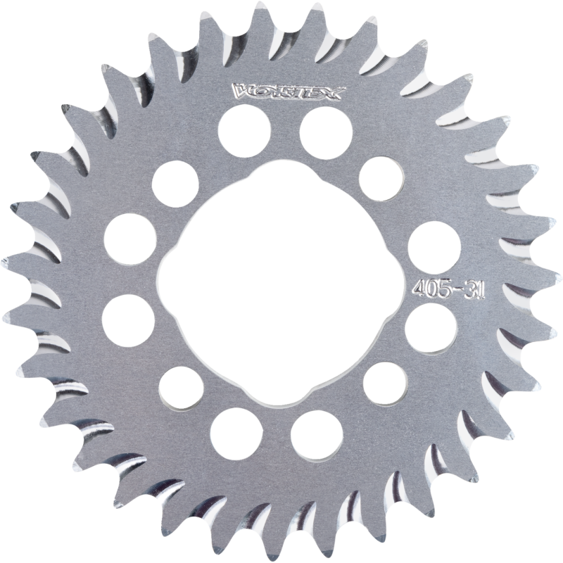 SPROCKET VORTEX ALUM REAR 420-31 TOOTH SLVR