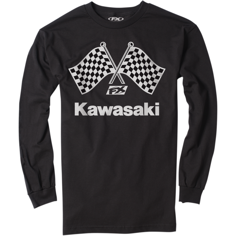 TEE LS KAW CHECKER BK 2X