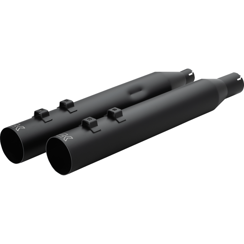 Slip-On Straight Cut Muffler - 4" - Ripper Baffle - M8 - BLK