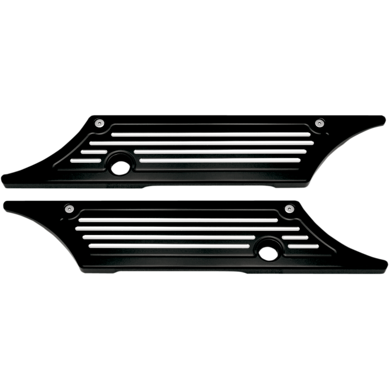 SADDLE BAG LATCH CVRS B/MILL BLK ANODIZE