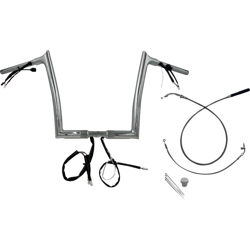 1-1/4" EZ Install Pointed Top Handlebar - 12" - CHR