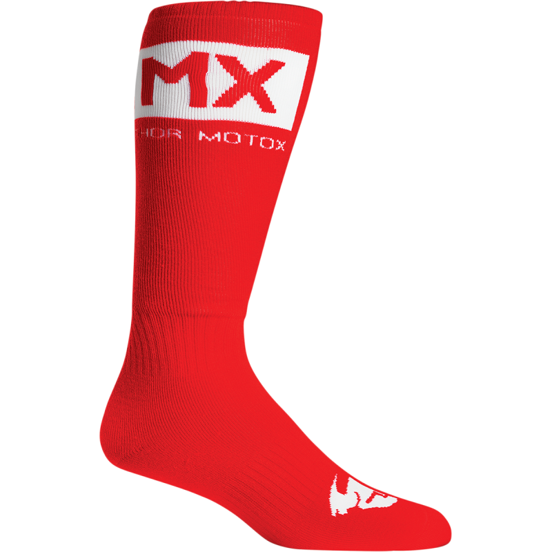 SOCK MX SOLID RD/WH 6-9
