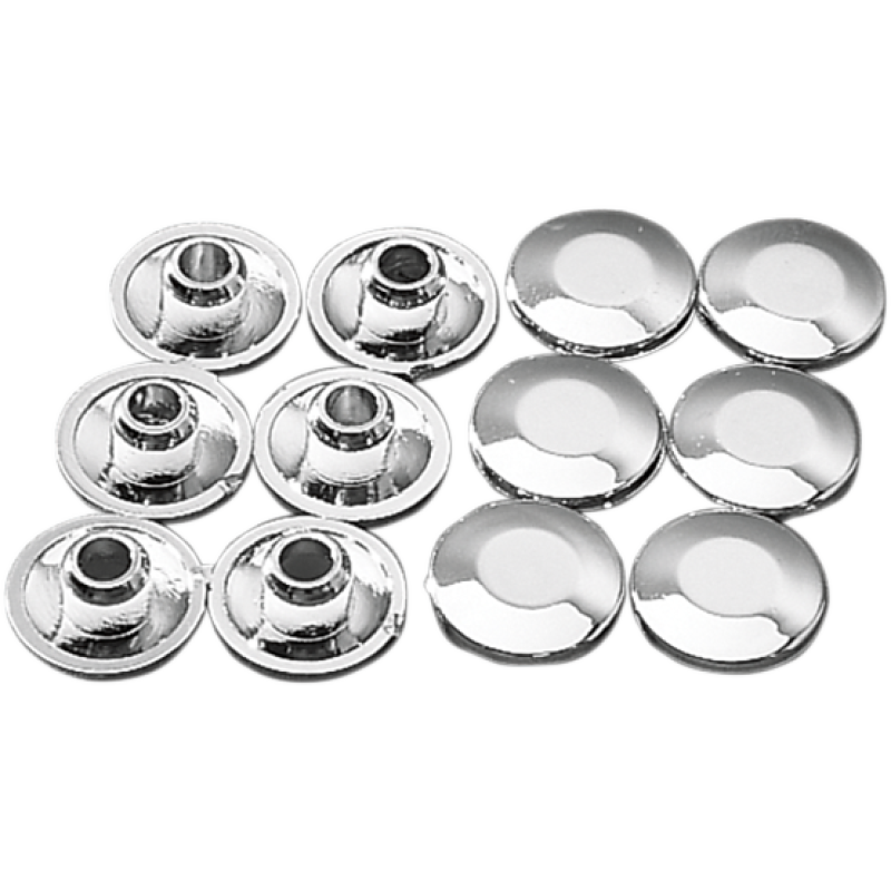 CHROME PLUGS F/ H/BAR CLAMP BOLTS 12PK