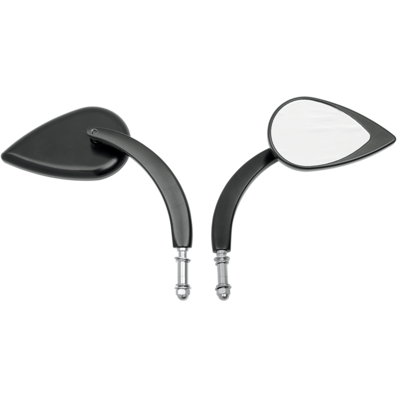 TEARDROP MIRROR BLK LONG STEM (EA)
