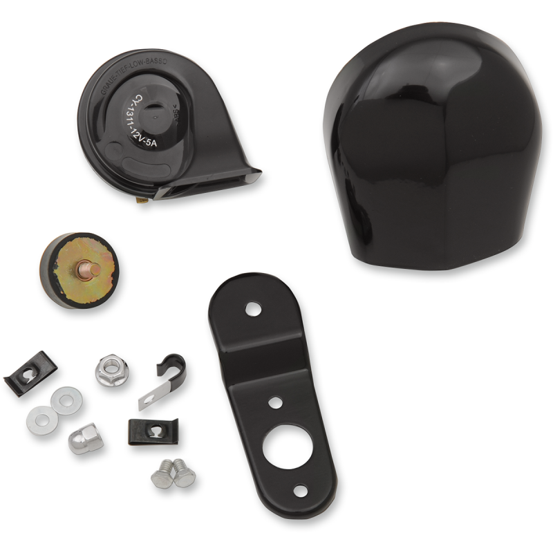 HORN KIT 91-19 FLHT/91-17 S/TAIL  GL/BLK HORN KIT