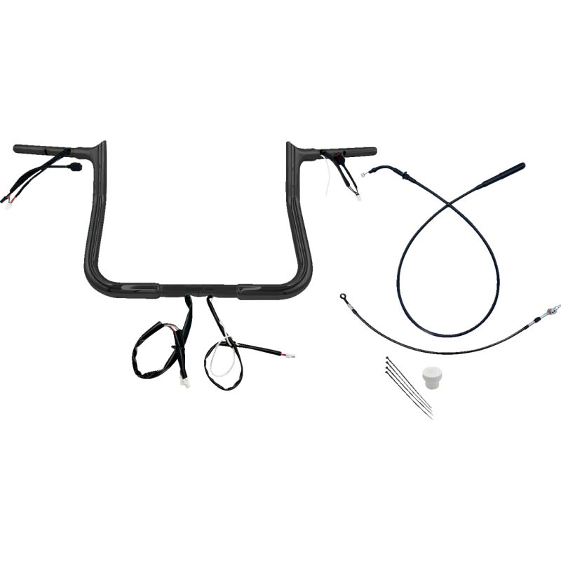 1-1/4" EZ Install Pointed Top Handlebar - 11" - BLK