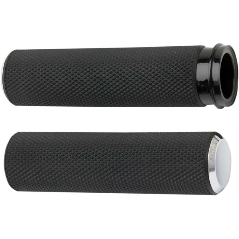 GRIPS KNURLED RUBBER FBW CHR