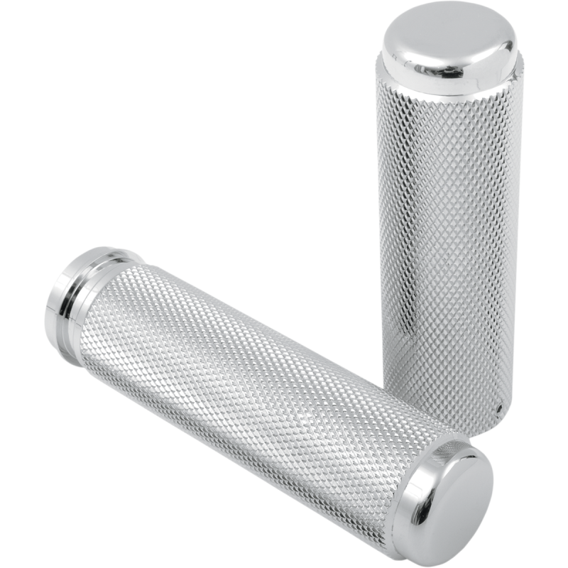 Billet Grips - Knurled - TBW - Chrome