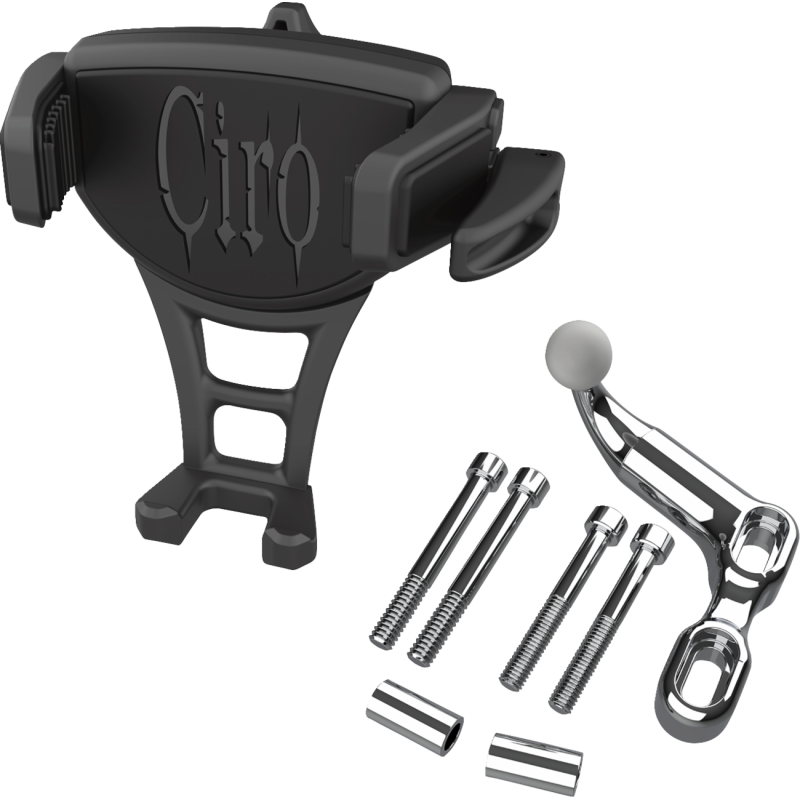 HOLDER PHONE CONSTRICTOR BLK, OFFSET PERCH MOUNT CHR