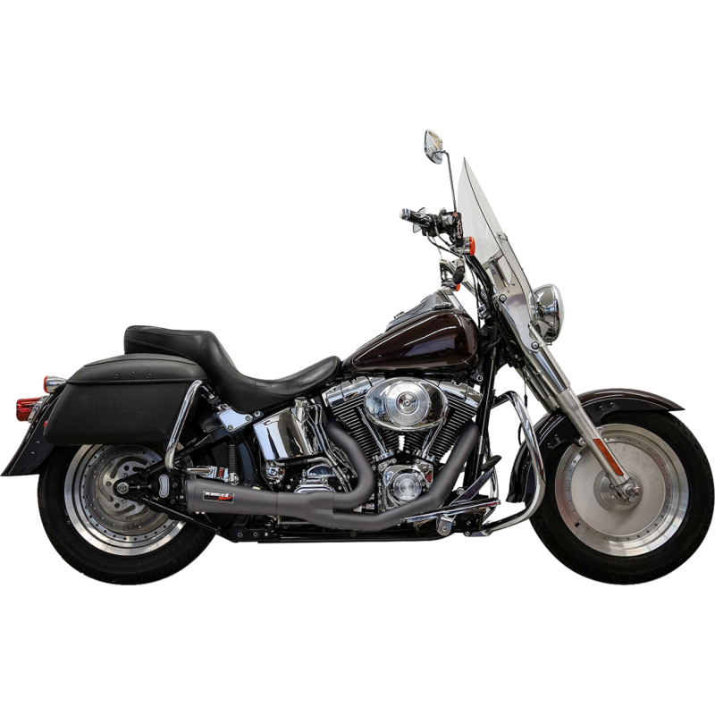 2-into-1 Ripper EXH Sys - Short - Black - Twin Cam Softails