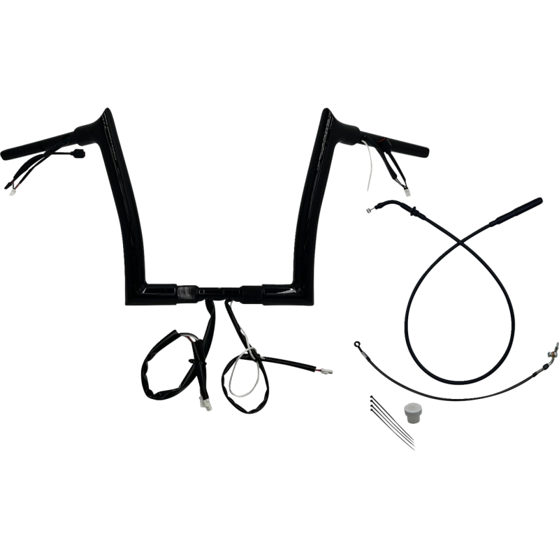 1-1/2" EZ Install Pointed Top Handlebar - 12" - BLK