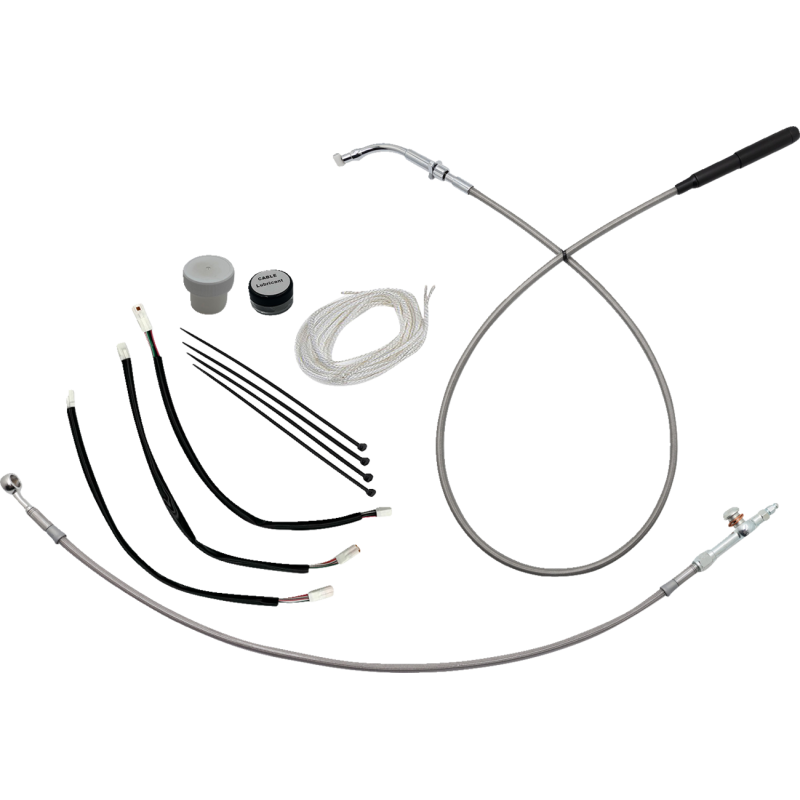 EZ Install Kit - 12" Handlebars -Upper Clutch-Braided SS/CHR
