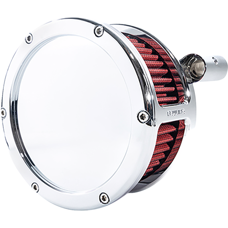AIR CLEANER BA SOLID COVER CHROME/RED 93-99 EVO BT
