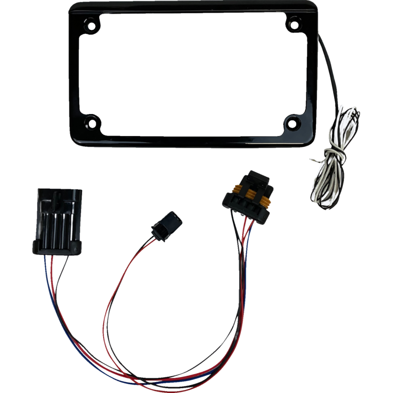 FRAME LICENSE PLATE W/ TAG LIGHT BLK FOR SXS