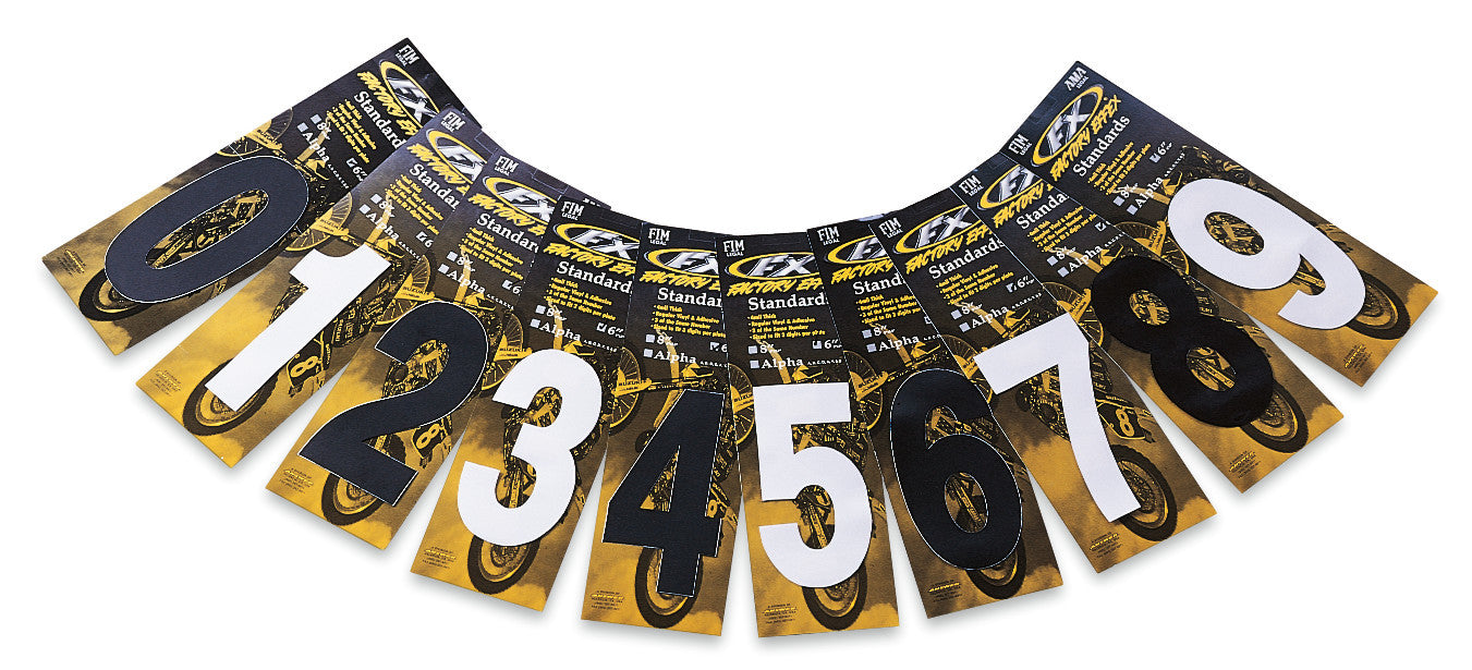 STANDARD 6" NUMBER WHITE #6