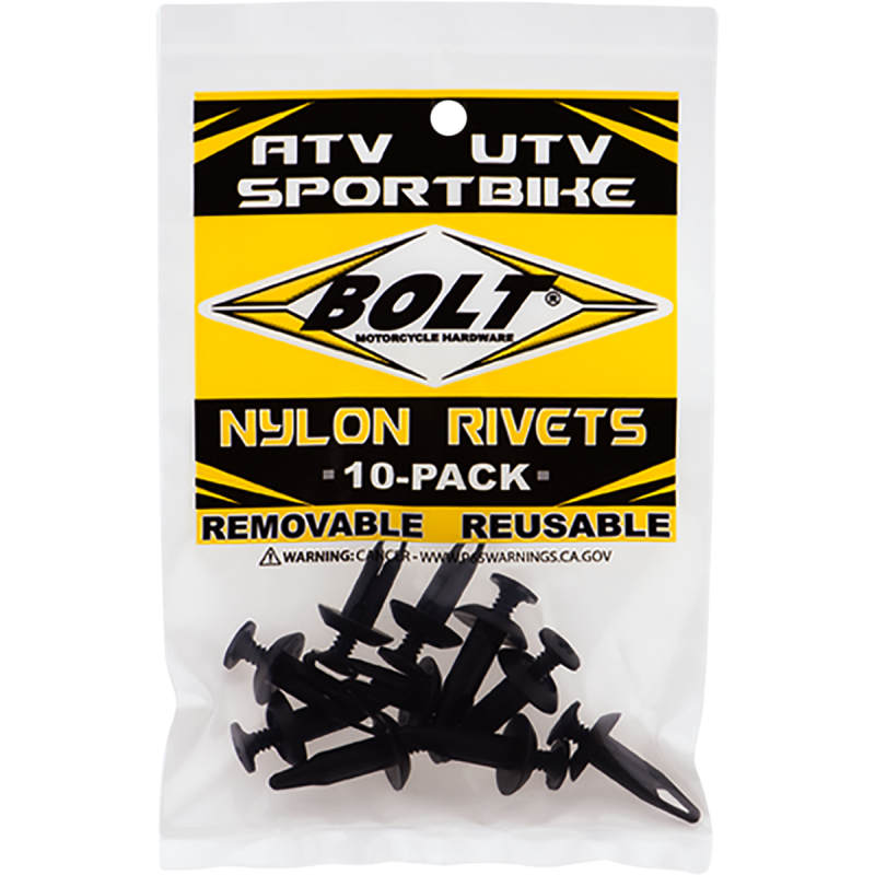 (10) M6 Nylon Screw Rivets (10Pk)