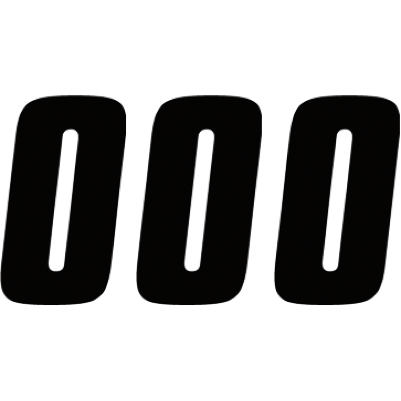 FACTORY 4" NUMBER BLACK #0
