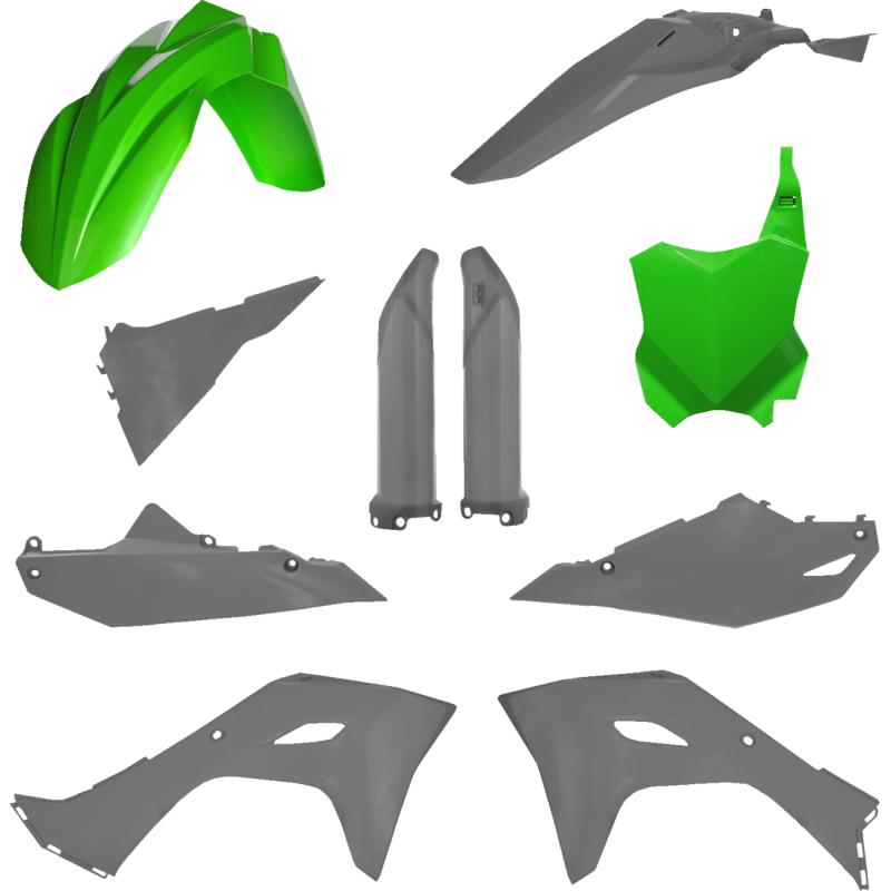 Plastic Kit- FULL KX250:25, KX450:24-25 green/gray