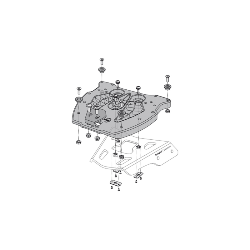 ADAPT PLATE ALURACK TRAX TOP CS BK