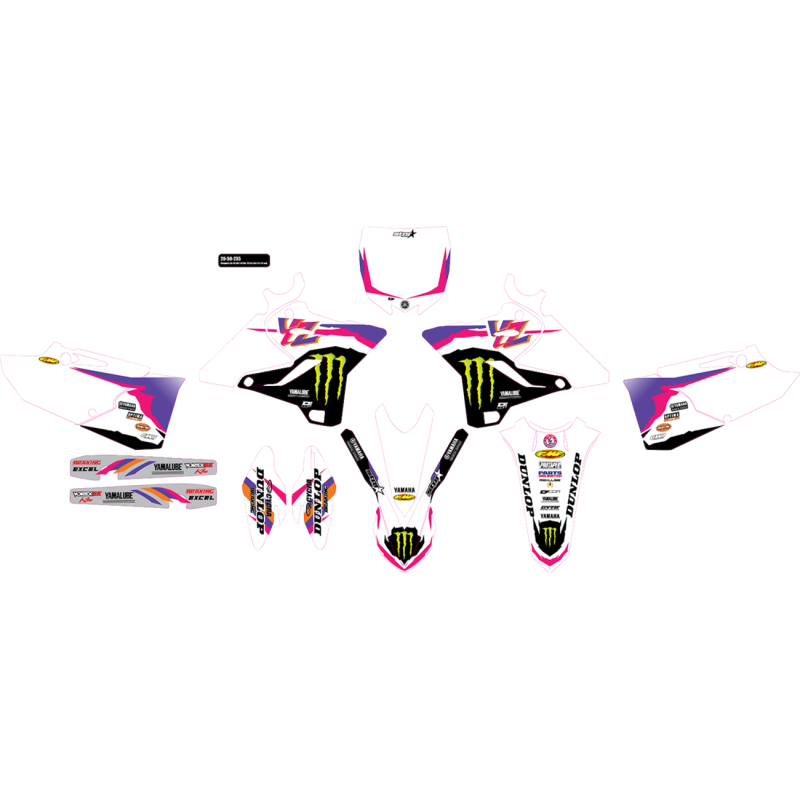 Cmplt kit 93 MEY RETRO Star - YZ 125/250 (15-21) WHT BG