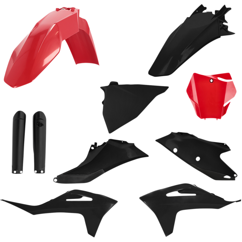 Plastic Kit-GasGas MC125/250F/450F, EX300/250F-450F red/blk