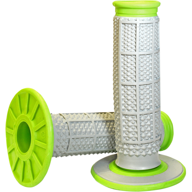 DUAL COMPOUND TAPERED DIAMOND WAFFLE GRIPS GREEN