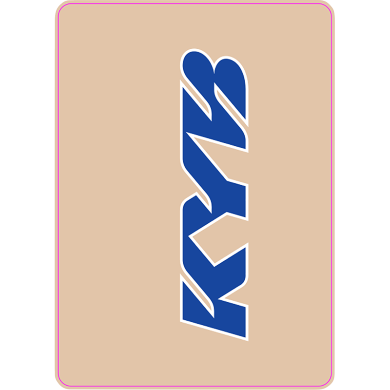 DECAL UPPER FORK KYB BLU
