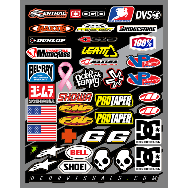 DECAL SHEET HELMET LOGOS