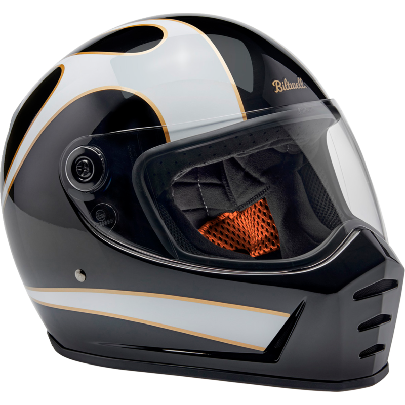 LANE SPLITTER BLACK/WHTE FLAMES SM