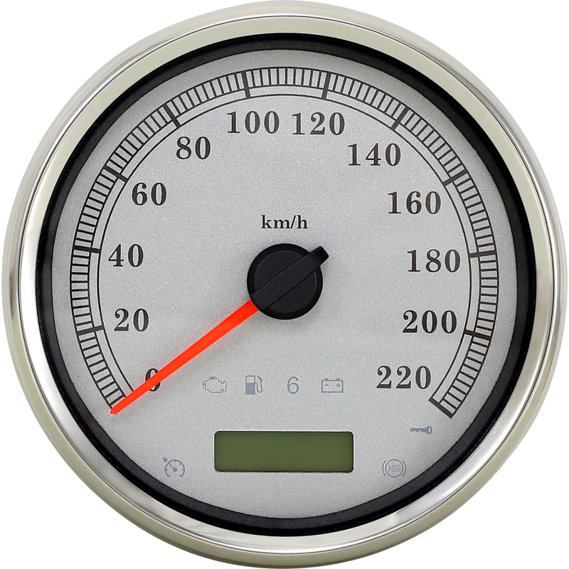 SPEEDOMETER SLVR KPH 5"