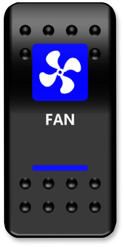 MOOSE BRANDED FAN SWITCH WITH BLUE LED