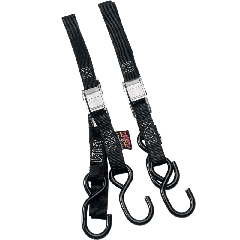 1" STANDARD TIE DOWNS BLACK (PR)