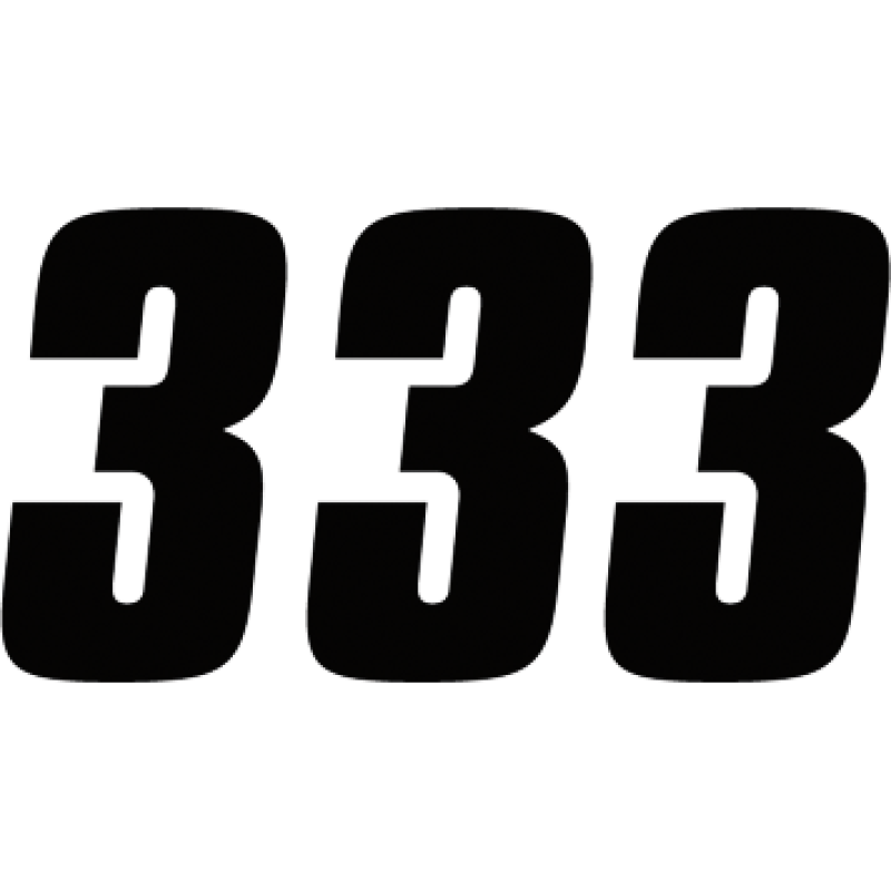 FACTORY 4" NUMBER BLACK #3
