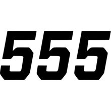 NUMBER DCOR RCE #5 BLK 6"