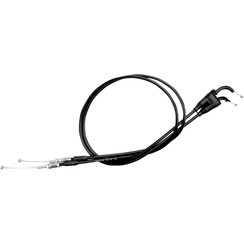 THROTTLE CABLE P/PULL BLK VINYL SET