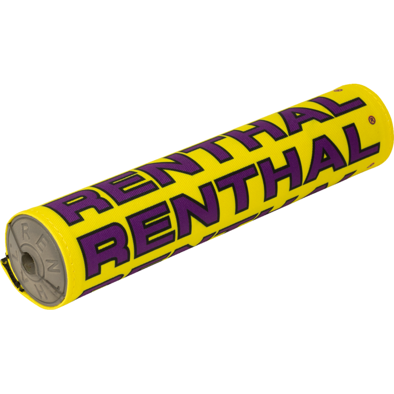 RENTHAL VINTAGE CLOTH SX BAR PAD YL/BK/PU GREY FOAM 10" P354