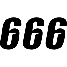 NUMBER DCOR SLH #6 BLK 6"