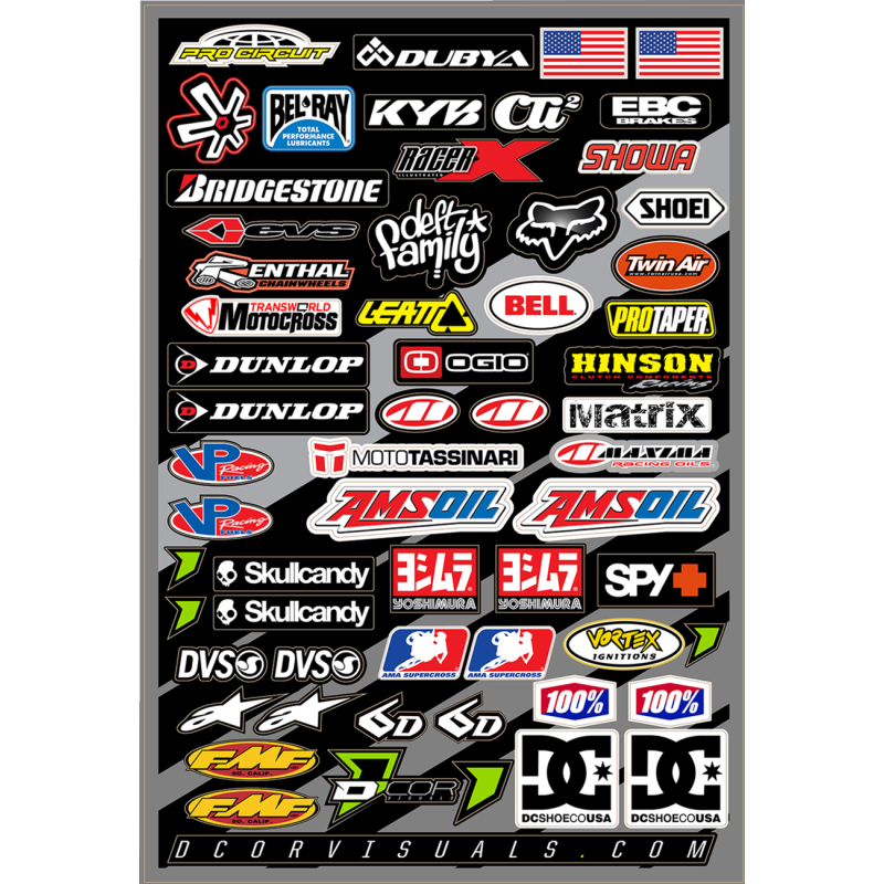 DECAL SHEET MISC LOGO
