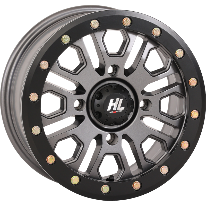 HL23 ALLOY 15X7 4/156 5+2 (+38mm) BEADLOCK GUN METAL GREY W1