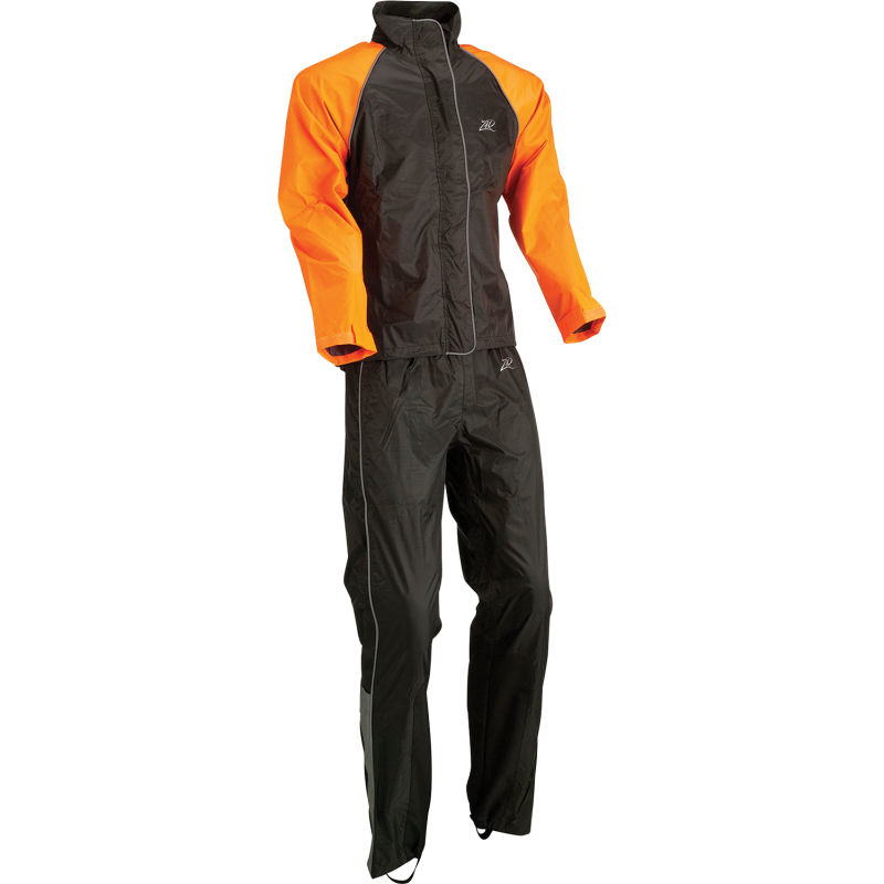 RAINSUIT WOM BK/OR 2X