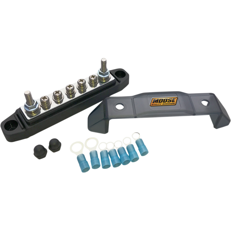 MOOSE BRANDED 7 POSITION BUS BAR WITH RING TERMINALS