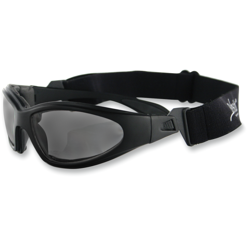 GXR SUNGLASSES BLACK FRAME SMOKE ANTIFOG