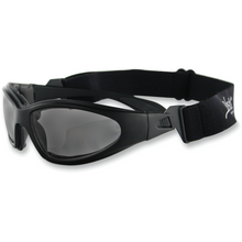 GXR SUNGLASSES BLACK FRAME SMOKE ANTIFOG