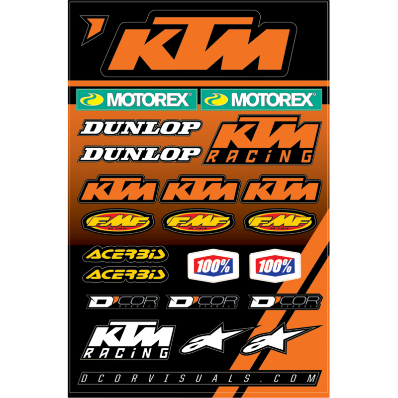 DECAL SHEET KTM RACING